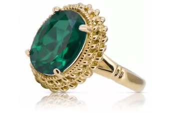  Smaragd 14k žluté zlato Vintage vrc068y